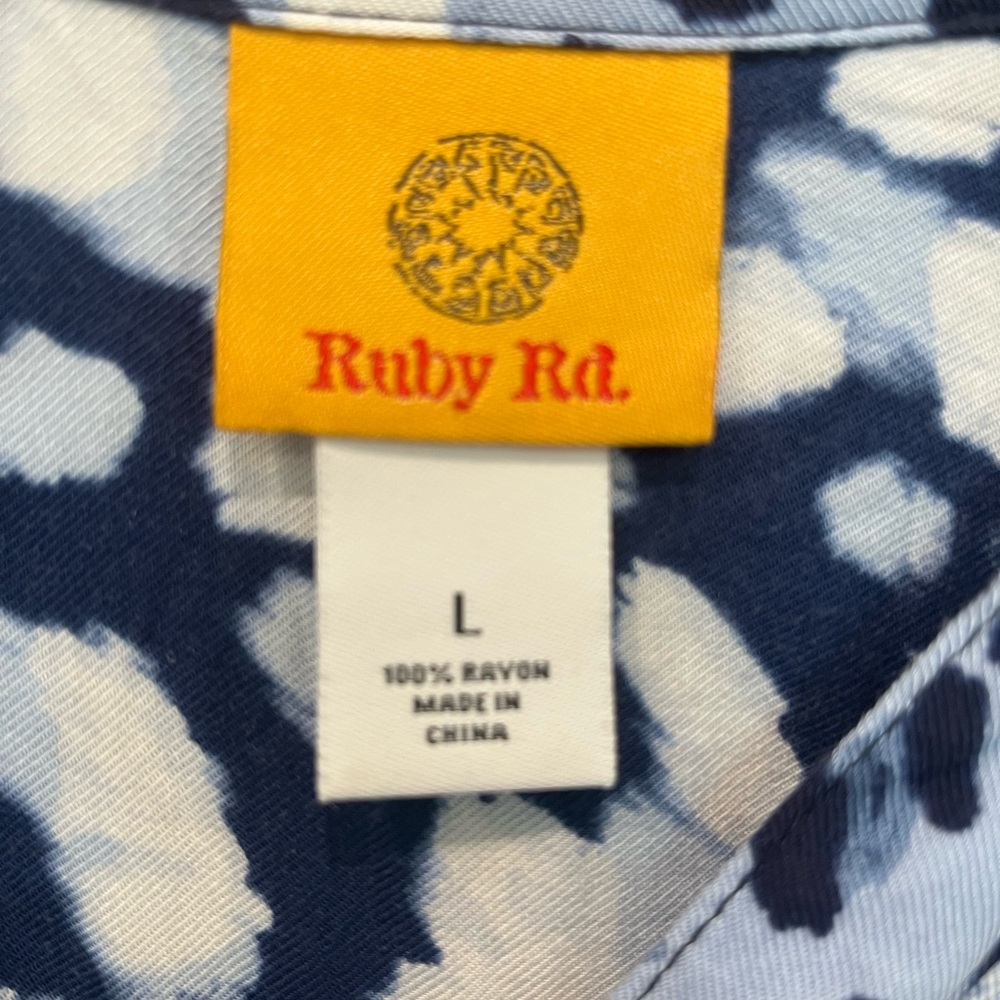 Ruby Rd. Women's Blue Patterned Blouse - image 4